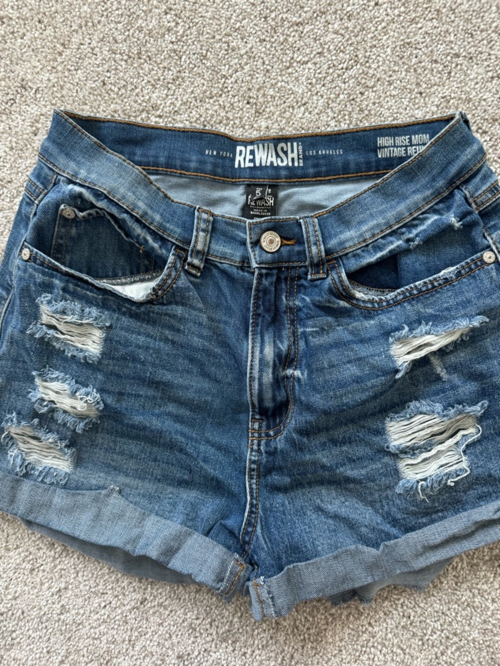 Denim shorts